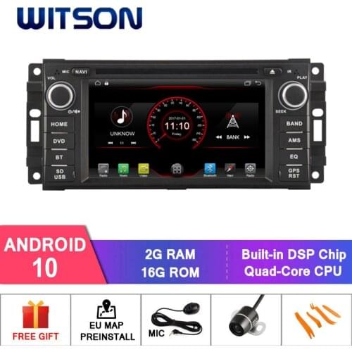 WITSON Android 10.0 2GB RAM 16GB FLASH CAR RADIO for CHRYSLER JEEP DODGE +WIFI+DSP+DAB+OBD+TPMS+DVR
