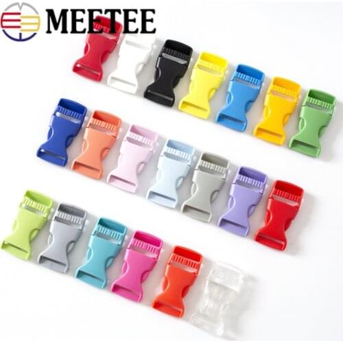 20pcs 20/25mm Plastic Buckles Colorful Side Release Clasps Hooks Safety Pet Collar Outdoor Backpack Bags Parts DIY Accessories