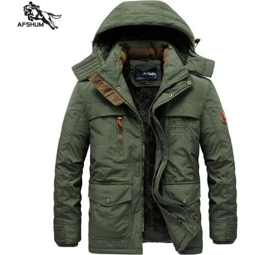 Winter parka Men L-4XL 5XL 6XL Jacket men Plus velvet Hooded Windbreaker coats mens casual warm jackets coat Detachable hat 8186