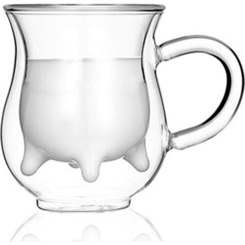 1PC 300ml 8 OZ Cartoon Double walled Milk Mug Morning Juice Mug Personal Water Tea Cup Hot sale