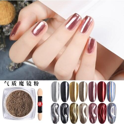 1 Box Mirror Nail Gel Powder Glitter Powder Metallic Colorful Glitter Effect Nail Art UV Gel Polish Chrome Pigment Dust