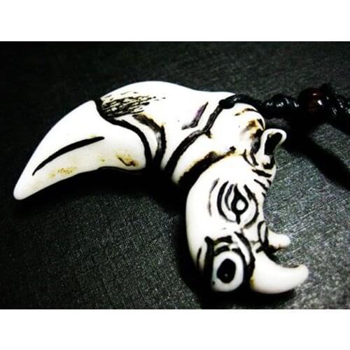 Free Shipping 10 PCS Vintage Choker Mens tribal style necklace rhino pendant