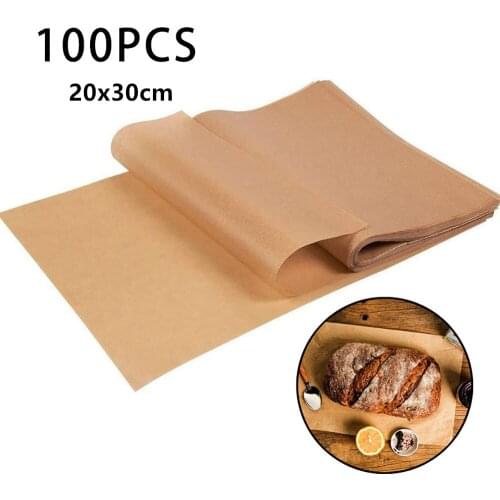 100PCS Air Fryer Steamer Liners Perforated Wood Pulp Papers Non-Stick Round Square Disposable Baking Paper Pads for Kitchen