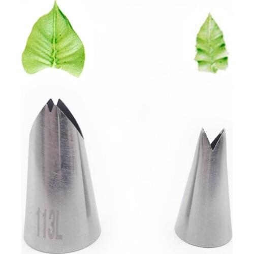 2pcs Leaves Cake Decorating Tips Leaf Stainless Steel Icing Piping Nozzles Cake Decorating Tools Bakeware Cake Nozzle #113L #352