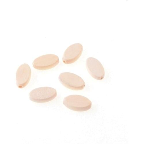 20pcs 12x20mm Flat Oval shaped Nature Wood Spacer Beads For Baby DIY Crafts Spacer Beading Jewelry Making DIY