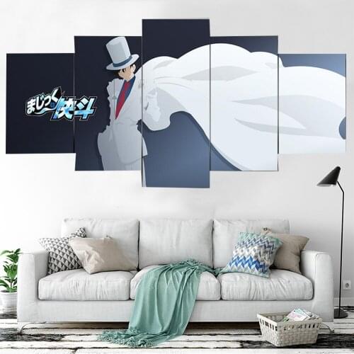5 Pieces Wall Art Canvas Painting Anime Poster Suspense Reasoning Modern Living Room Home Picture Decoration Frame Pictures