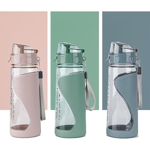 570ml Water Bottle Outdoor Sports Travel Camping Bottle Plastic Leak-proof Water Bottle Beverage Summer Portable Water Cup