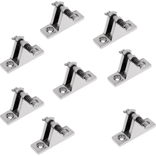 8x Stainless Boat Fittings Bimini Top Deck Hinge Marine Rail Mount Pin