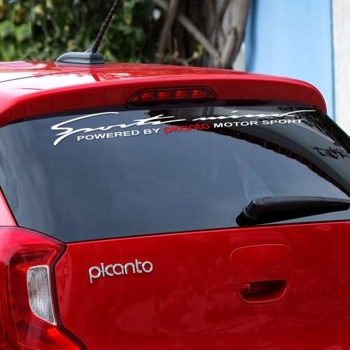 90*12CM Motor Sport Car Front Rear Windshield Decor Vinyl Stickers For Kia Picanto Personalized Car Accessories Styling Decals