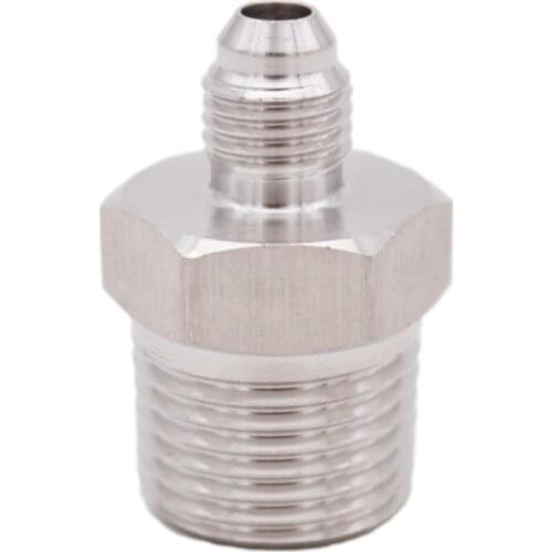 1/2" Male NPT x 1/4" MFL Male Flare Adapter Beer Kegging Fitting 304 Stainless Steel Brewer Hardware
