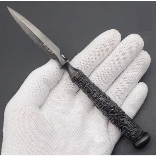 Tea Knife Needle Cone Cutters Handmade Pattern Steel Retro Pry-cutting Pu'er Special Tool For Brick Chinese Tea Set Accessories