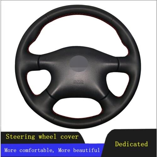 Steering Wheel Cover Genuine Leather For Nissan Almera N16 Pathfinder Primera Paladin Old XTrail 2001-2006 Renault Samsung SM3