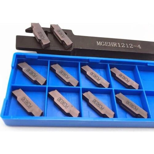 1 piece MGEHR1212-4 external slotted turning tool holder + 10 pieces MGMN400 M PC9030 high quality original metal turning tool