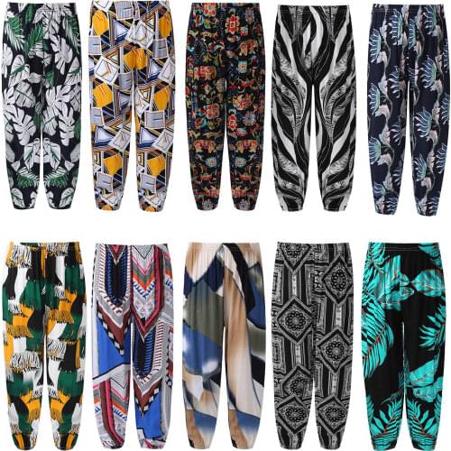 2021 Kids Pants Boys And Girls Casual Trousers Summer Printed Loose Harem Pants Children Sports Pants Kids Clothing 5-10 Years