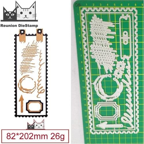 Long Rectangle Border Frame Metal Cutting Dies Scrapbooking Steel Craft Die Cut Embossing Paper Cards Stencils Christmas