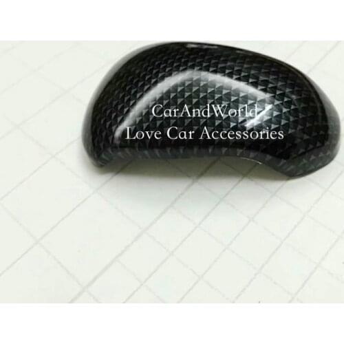 For Opel Mokka Buick Encore 2016-2019 Interior Console Gear Shift Head Knob Panel Cover Trims Carbon Fibre Car Accessories