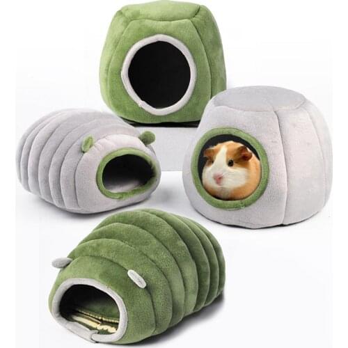 Pets House Cloth Pet Nest Windproof Warm Semi-Enclosed Nest Hedgehog Hamster Stump Shape Small Animal Beds Cave