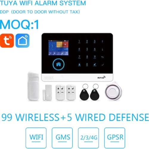 Home Security Alarm System Tuya APP With Motion Sensor Wireless WIFI GSM
