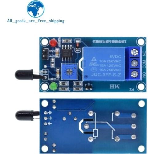 IR Infrared 1 Channel 5V 12V Flame Detection Sensor Module Fire Alarm Sensor Relay Module For Arduino