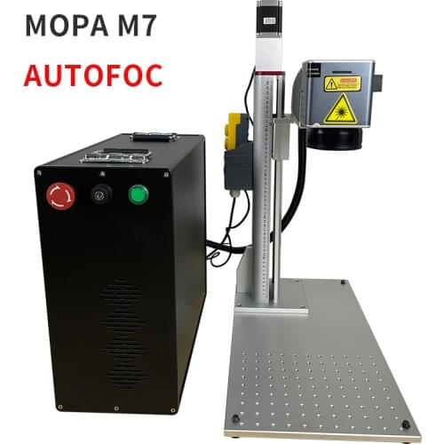 JPT 30W MOPA M7 Colour Marking Machine Fiber Laser Autofocus Engraver Machine Stainless Steel Multicolor Printer Metal Tools