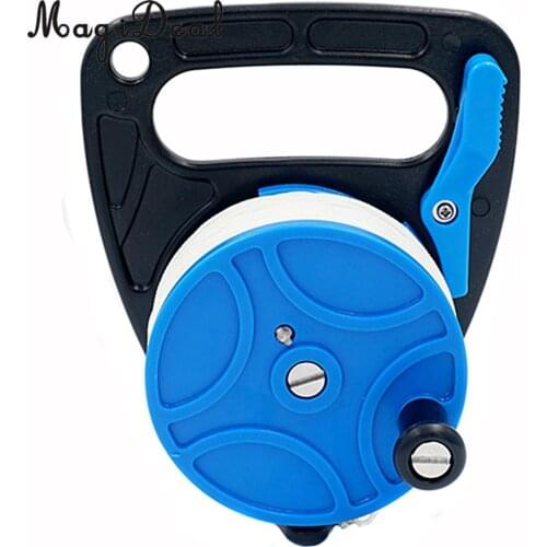 MagiDeal Portable Underwater Scuba Diving Dive Wreck Reel 272ft Line & Plastic Handle Wheel for Snorkeling Swimming Swim Acce