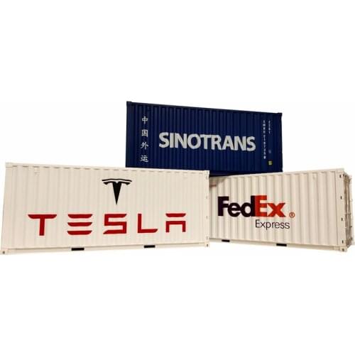 1:20/1:24 Scale truck accessories container box model toy diecast simulation shipping container model ornament storage Box show