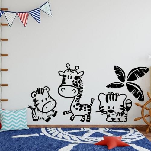 Cartoon Cute Animals Decal Wall Animal Home Living Room And Kids Room Decoration Removable A002885