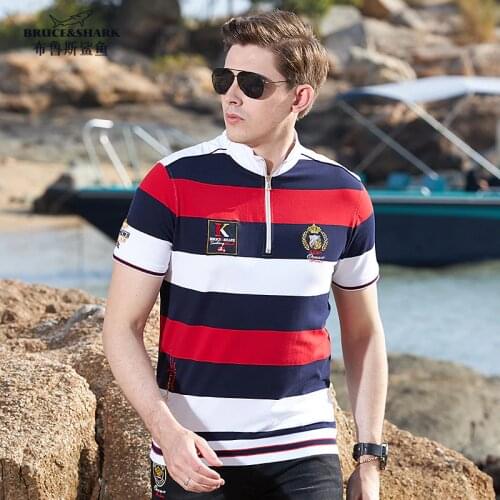 2020 summer new Men Polo Men Tees Male Tops Men Striped polo Soften Cotton loose Fashion Casual Smart Style big size S to 4XL