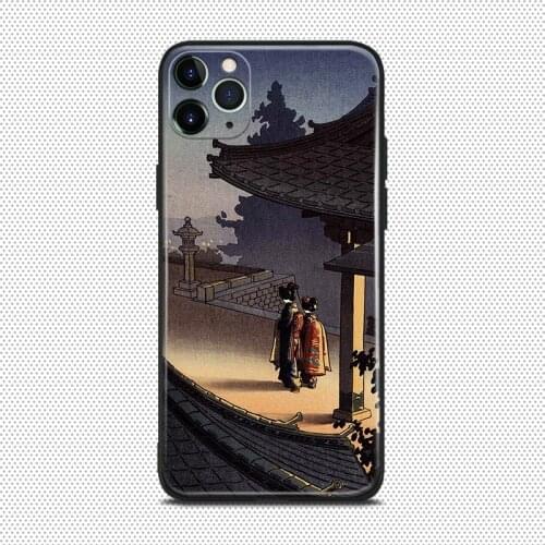 Japanese woodblock prints vintage art For iPhone se 6 6s 7 8 plus x xr xs 11 pro max soft silicone phone case cover shell
