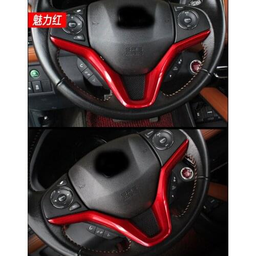 1PC ABS For Honda FIT VEZEL XRV Steering wheel Sequin decorative strip sticker