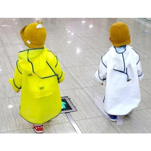 New 4 Colors Childrens One-piece Raincoat Kawaii Windproof Boys&girls Kindergarten Toddler Suit For Baby Kids In Four Seasons