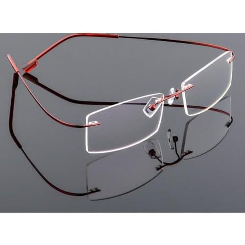 Memory Rimless Titanium Eyeglasses Frames Women Men Flexible Optical Frame Prescription Spectacle Frameless Glasses Eye Glasses