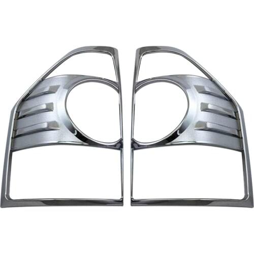 Pair Chrome Tail Lamp Cover for MONTERO Rear Light Decoration for Pajero V73 V75 V77 Warning Lights Frame