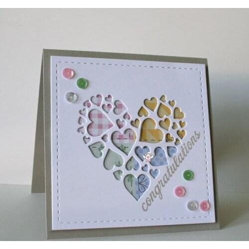 PP Craft metal cutting dies cut die mold New Heart love decoration Scarpbook paper craft knife mould blade punch stencils dies