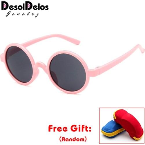 2019 Hot Black Round Sunglasses Cute Baby Eyewear Children Fashion Shades Boys Girls Lovely Vintage Design Brand with box