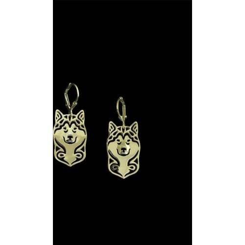 Alaskan Malamute Drop Earrings Pet Dog Earrings ( 2 Colors Free Collocation )