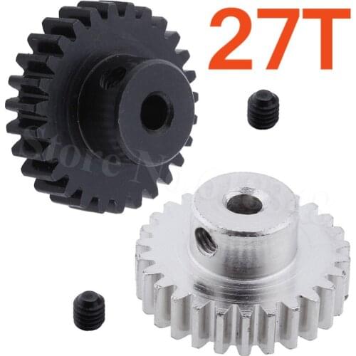 Metal 27 Teeth Motor Pinion Gear Diameter hole: 3.175mm Fit 540 Engine Motors For RC WLtoys 1:18 A959 A969 A979 k929 Model Car