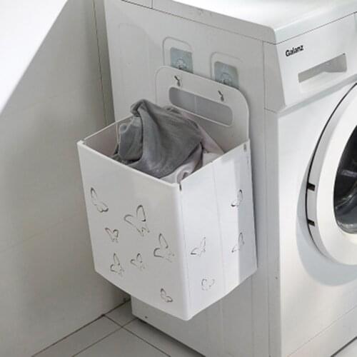 Foldable Laundry Hamper Collapsible Plastic Laundry Basket for Laundry Room Washing Bin Home Storage Organization