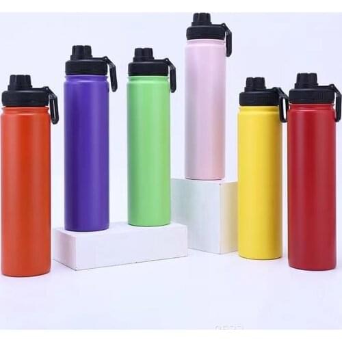 25oz Water Bottle Stainless Steel Sports Water Bottle Vacuum Insulated Wide Mouth Travel Portable Thermal Bottle