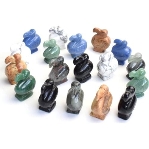 1.5 INCHES Height Small Size Dodo Statue Crafts Natural Chakra Carved Crystal Reiki Healing Animal Figurine 1pcs