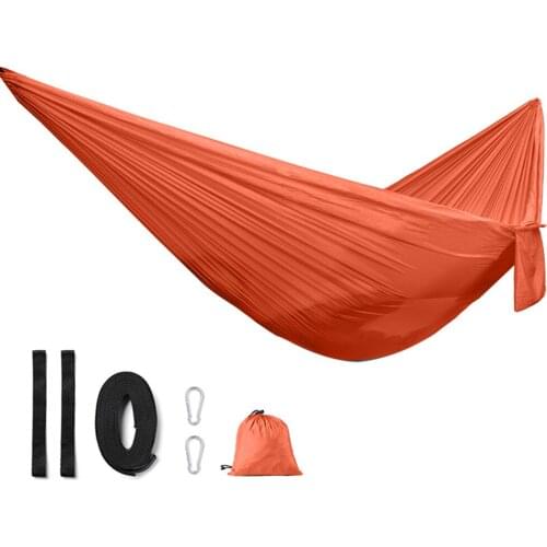 Ultralight Outdoor Camping nylon Hammock Sleep Swing Tree Bed Garden Backyard Furniture Hanging Single Hammock Chair Hangmat