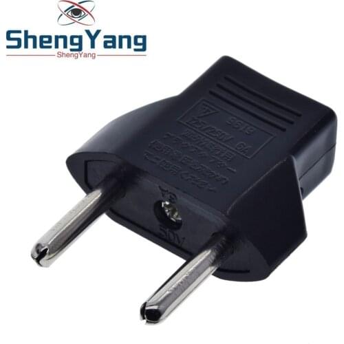 Universal US To EU Plug USA To Euro Europe Travel Wall AC Power Charger Outlet Adapter Converter 2 Round Socket Input Pin