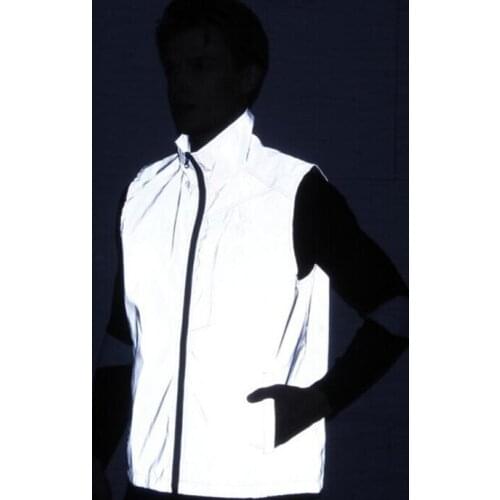 New 2020 Mens Vest Sleeveless Jacket Plus Size Waistcoat Male Fashion Vests Hip Hop Reflective Sleeveless Jackets S-3XL