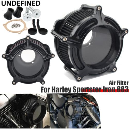 Motorcycle Air Cleaner Filters Transparent Cover Intake Air Filter For Harley Sportster Iron 883 XL883 XL1200 48 72 1991-2019
