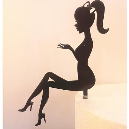 High Heels Lady Girl Acrylic Cake Topper Weddding Cake Decorations Birthday Cupcake Topper Party Supplies