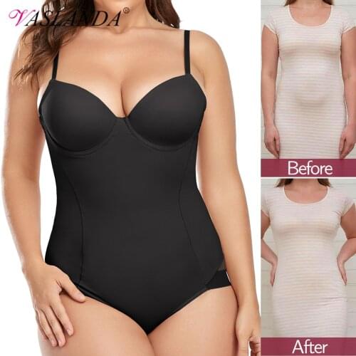 Women Shapewear Slimming Bodysuits Built-in Bra Camisole Tank Tops Waist Trainer Full Body Shaper Fajas Colombianas Underwear