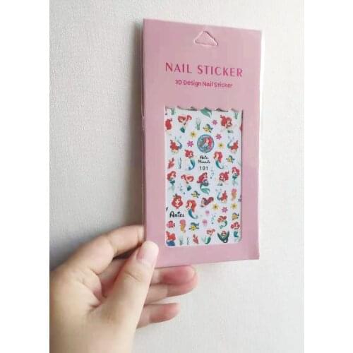 1PCS Disney Cartoon Anime Mickey Mouse Princess Cartoon Nail Sticker Snow White Donald Duck Nail Decoration Repair Decal