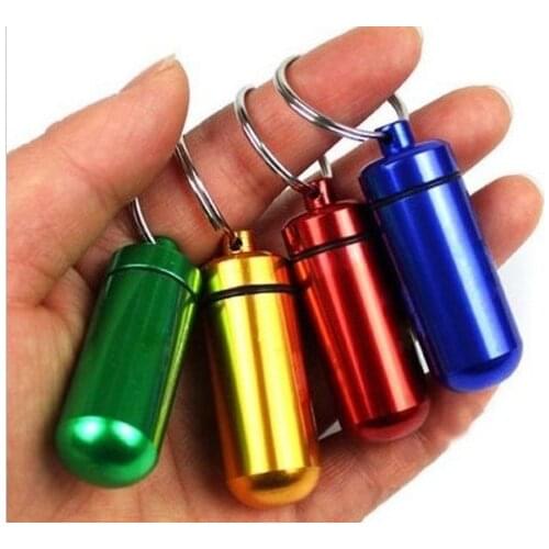 Medicine Packing Bottle Store Pills Or Small Items Small Metal Container Aluminum Pill Box Case Holder