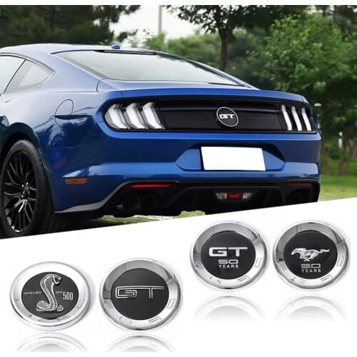 Car Sticker 5.0 Emblem Rear Trunk Badge Metal Decal For Ford Mustang GT 500 Cobra Focus Mondeo Fiesta Land Rover SUV Car Styling