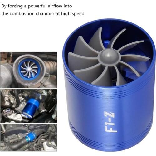 Car Turbocharger Double Sided Turbo F1-z Automobile Intake Turbo Vehicle Engine Turbocharger Power Conversion Accessories